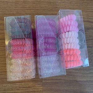 Telephone cord style hair ties